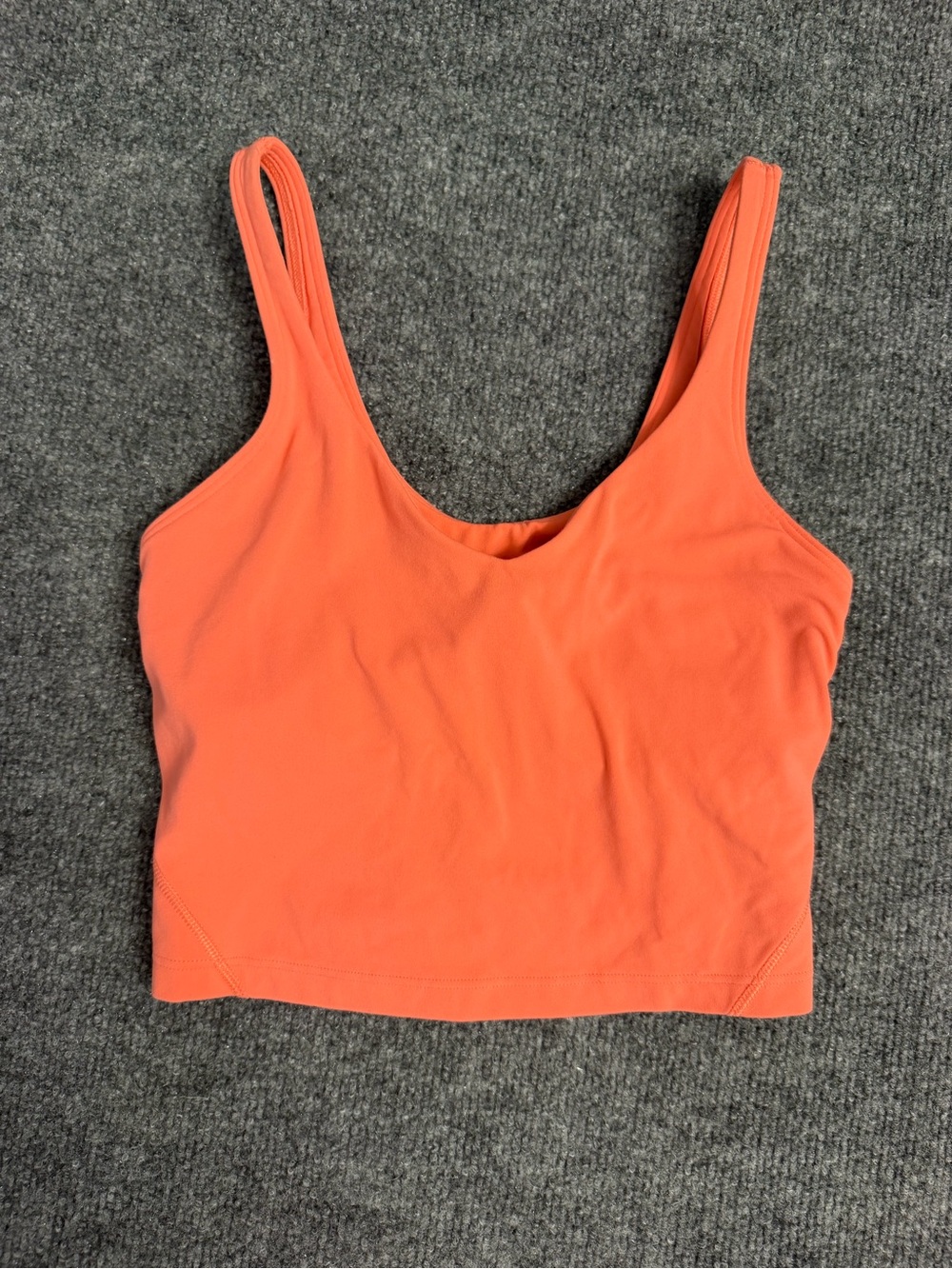 lululemon athletica Scoop Neck Crop Tank - Coral Orange